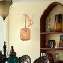 Vintage hemp rope and industrial wood wall light