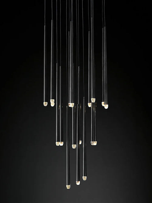Nordic postmodern LED crystal chandelier pendant light - vue 3 sur 17
