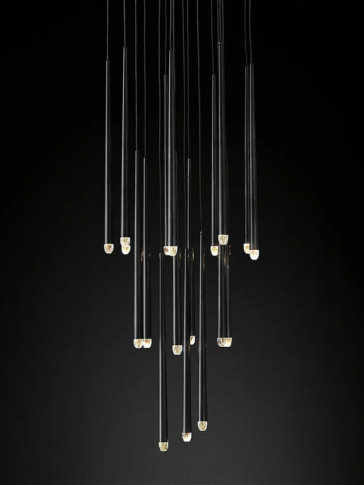 Nordic postmodern LED crystal chandelier pendant light - vue 3 sur 17