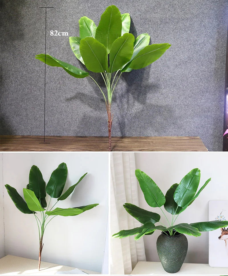 Large artificial tropical banana plants jungle decorations - vue 3 sur 6