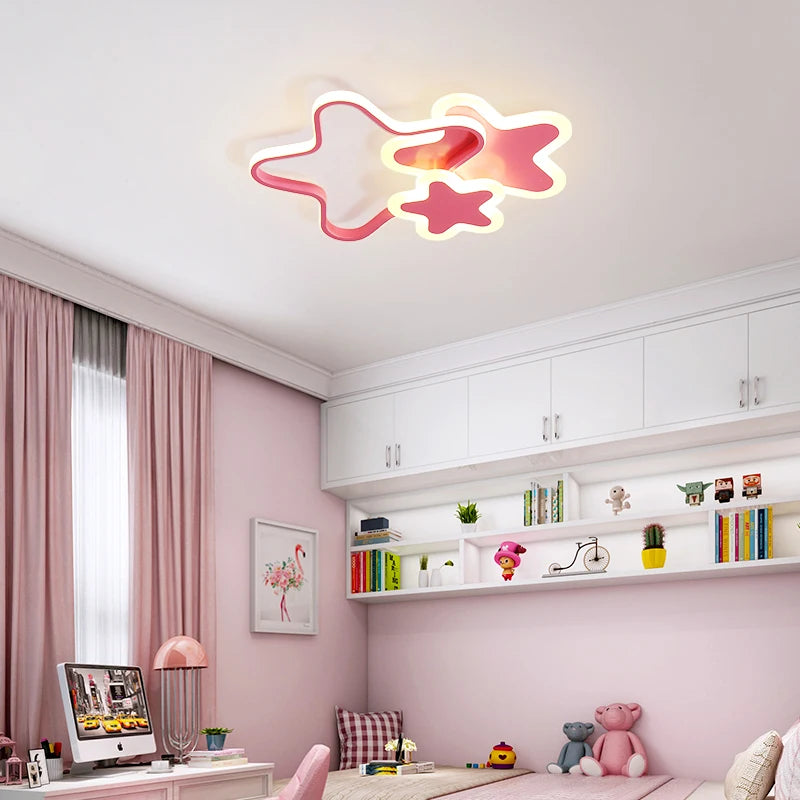 Modern LED ceiling light with starry effect for a warm and romantic atmosphere - vue 3 sur 11