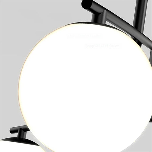 Modern LED glass chandelier Youlaike for living room and kitchen - vue 6 sur 12