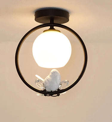 Creative Nordic ceiling light with bird motif for balcony - vue 8 sur 10