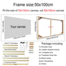 Wooden wall frame for canvases and decorative paintings