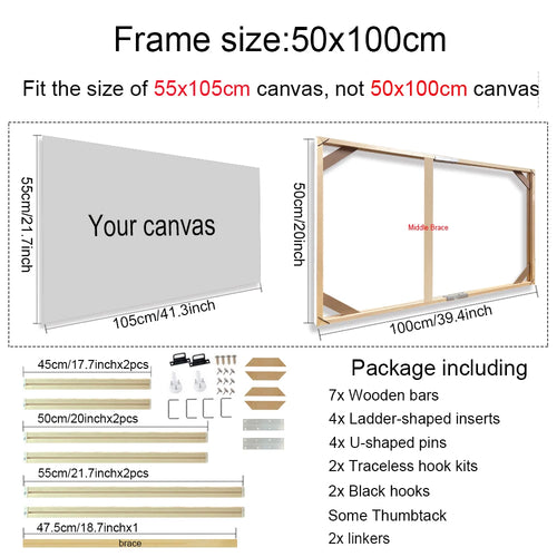 Wooden wall frame for canvases and decorative paintings - vue 25 sur 30