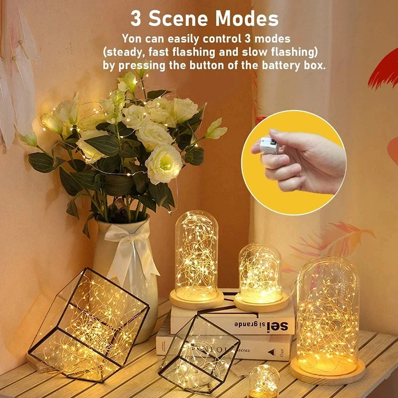 Set of 5 LED string lights for festive decorations - vue 4 sur 11