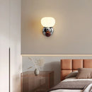 Modern wall light in white acrylic and chrome metal, interchangeable