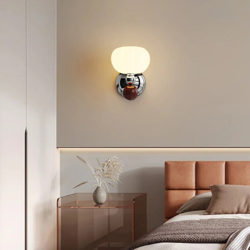 applique murale led moderne en acrylique avec métal chromé modifiable - vue 3 sur 12