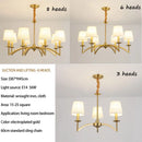 Retro American fabric LED pendant chandelier for kitchen decor