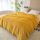 Soft fluffy check throw blanket bedspread sofa cover