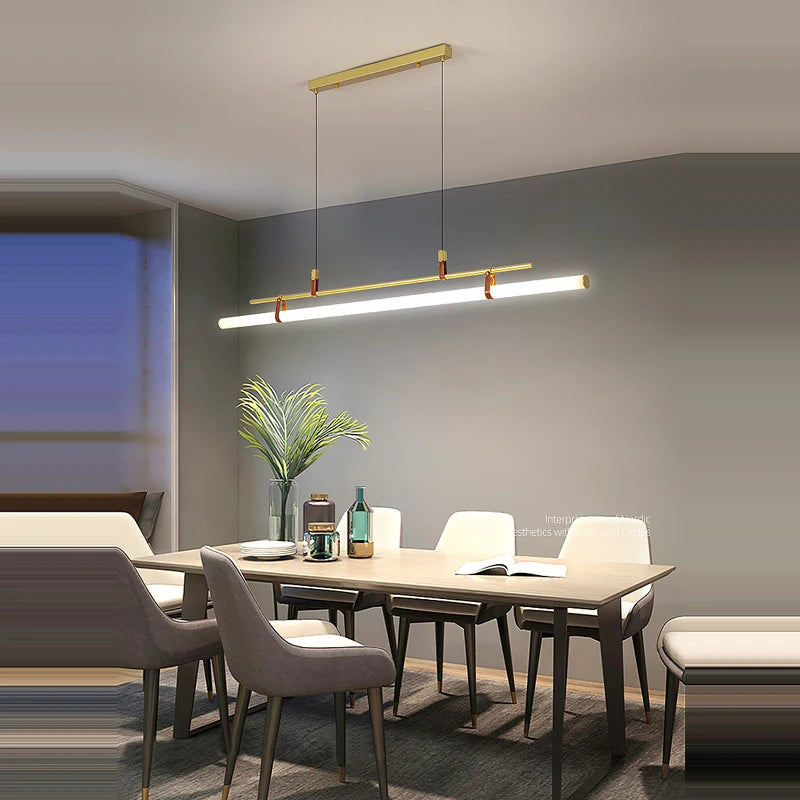Minimalist LED chandelier trendy 2022 pendant lighting - vue 4 sur 10