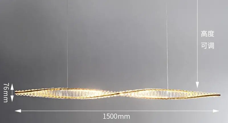 Modern LED crystal chandelier for restaurants and dining rooms