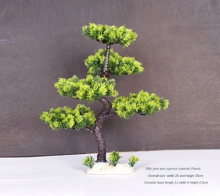 Artificial bonsai plant in plastic for interior decoration - vue 41 sur 41