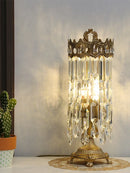 Luxury crystal crown bedside lamp elegant decoration for bedroom