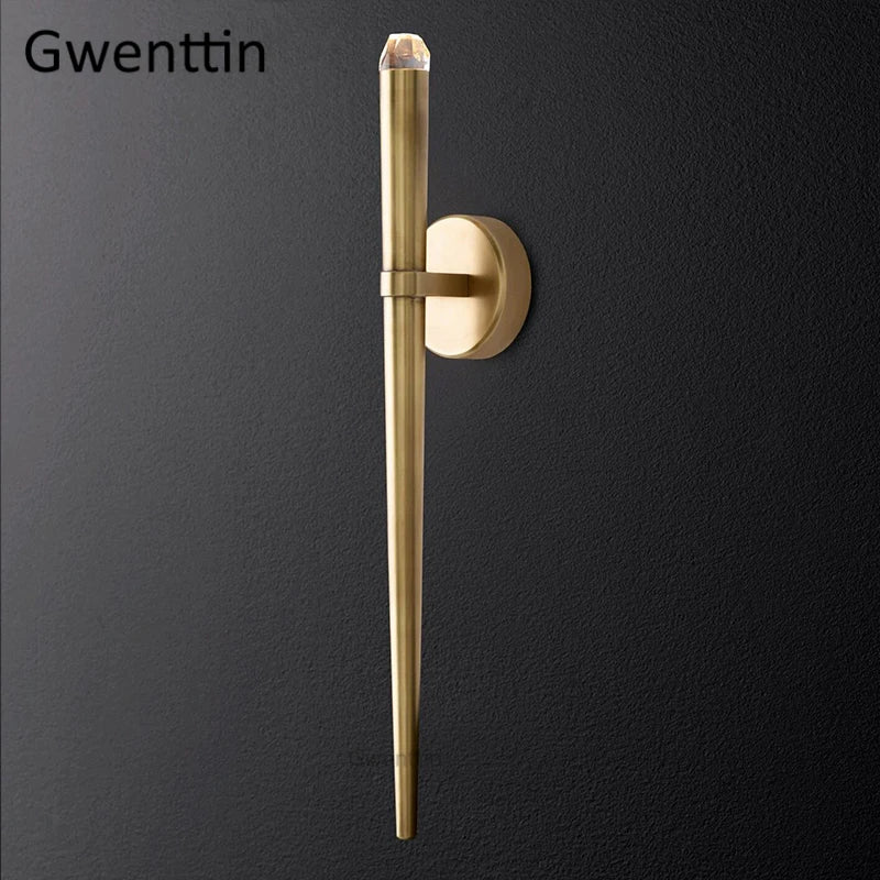 Modern gold and copper LED wall lights