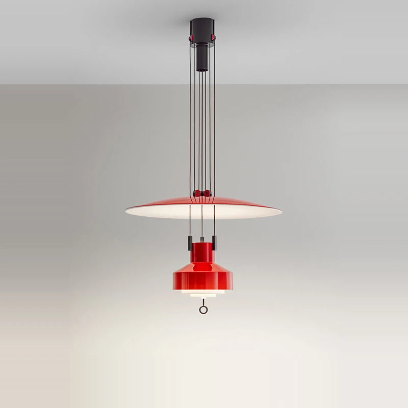 Italian flexible aluminium chandelier with dimmable LEDs