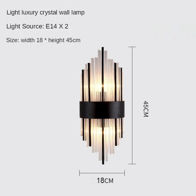 applique murale led en cristal design nordique élégant