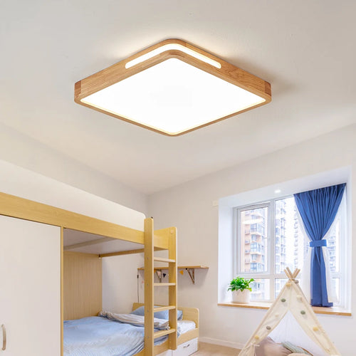Modern log style ceiling light combination for living room - vue 5 sur 13