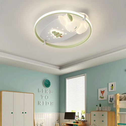 Modern rabbit ceiling light for children - vue 3 sur 9