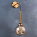 modern led wall light in the shape of a decorative ball