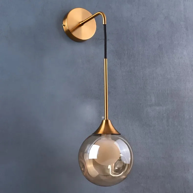 modern led wall light in the shape of a decorative ball - vue 6 sur 11