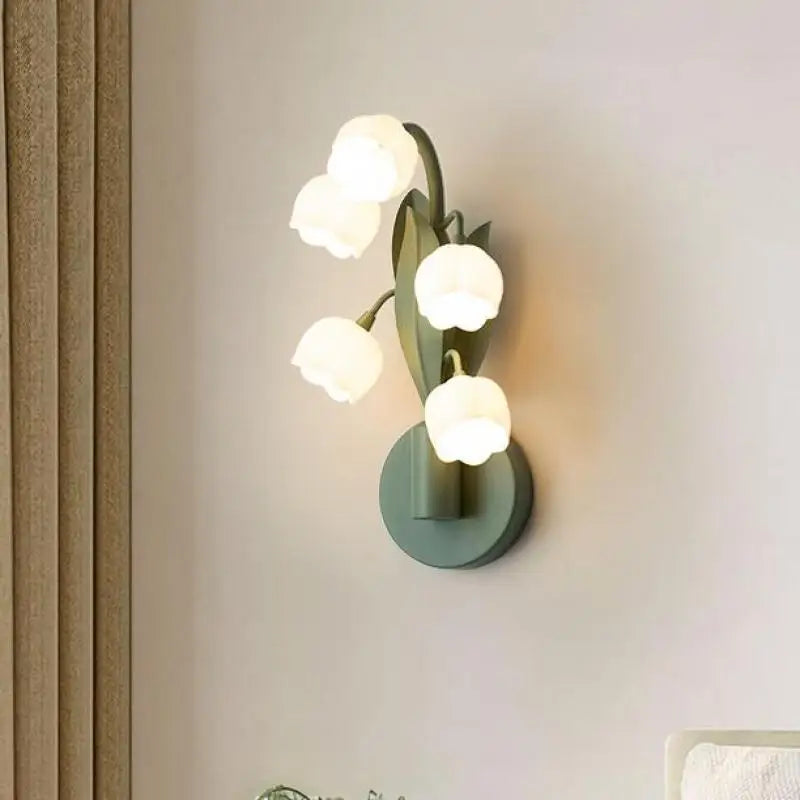 Art deco glass wall light for indoor lighting