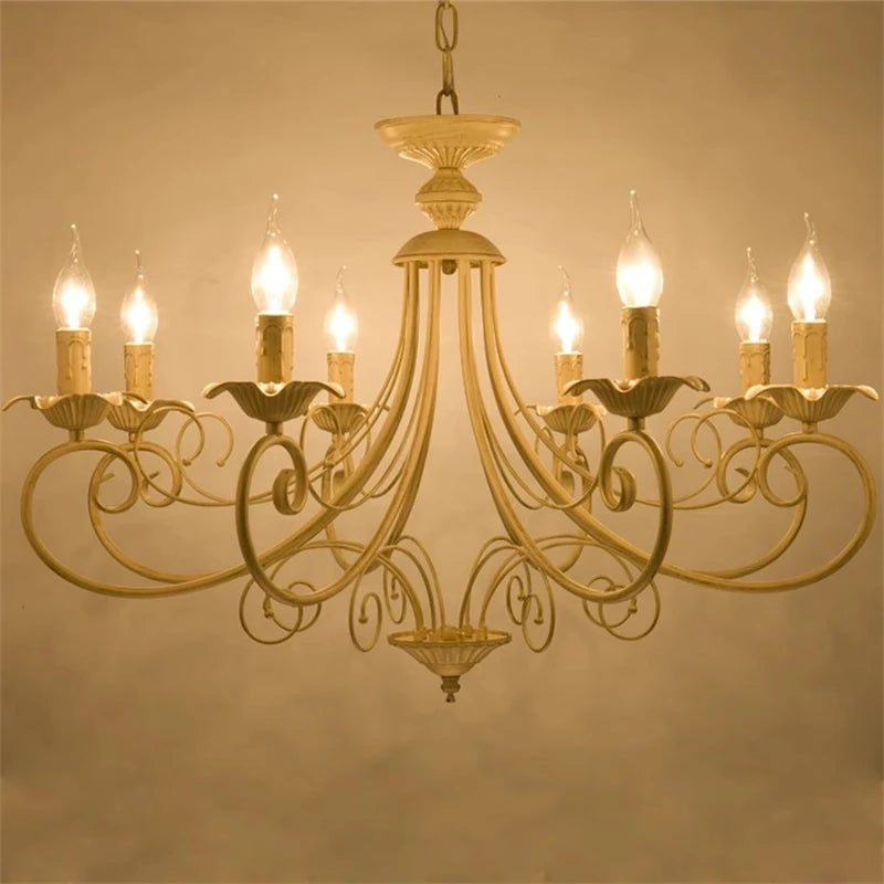 Vintage wrought iron classic chandelier for interior decoration