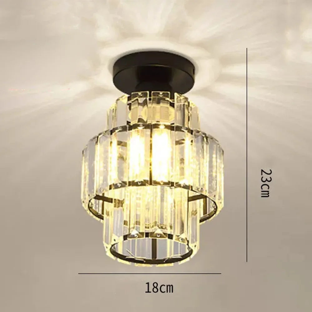 Modern k9 crystal ceiling light for elegant interior decor - vue 6 sur 6