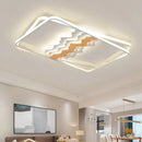 Modern minimal wood style ceiling light for the whole house