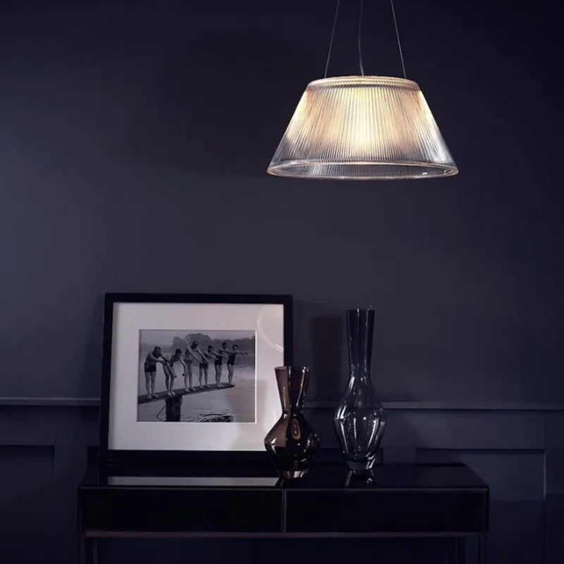Modern glass designer chandelier for cafes, hotels and shops - vue 3 sur 8