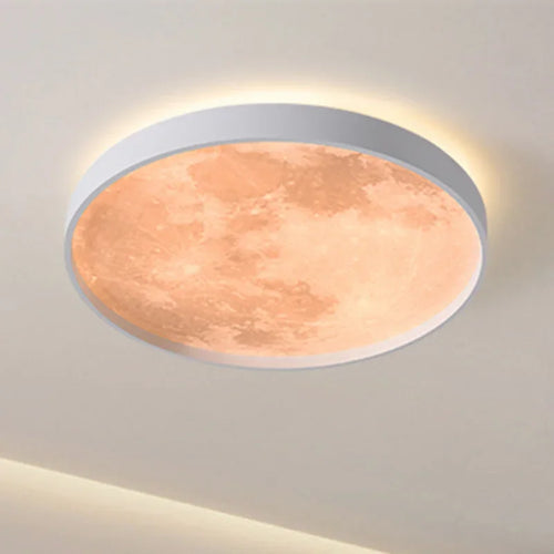 Modern creative LED moon ceiling light - vue 2 sur 14