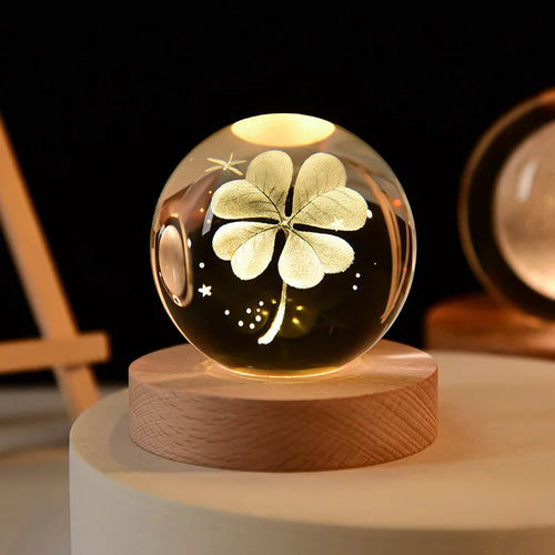 3D crystal ball solar system engraved decorative gift - vue 5 sur 32