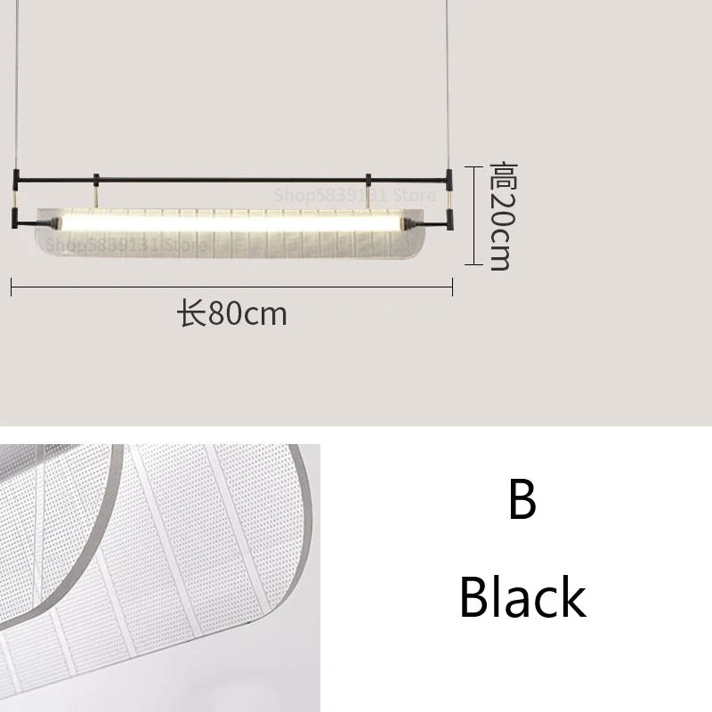 Modern Italian minimalist acrylic LED pendant light - vue 10 sur 18