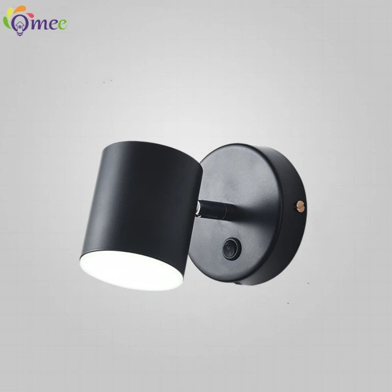 Modern LED wall light with switch for decorative mirror