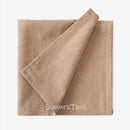 Set of 10 washed cotton napkins vintage style