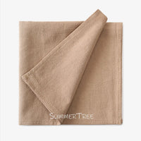 Set of 10 washed cotton napkins vintage style
