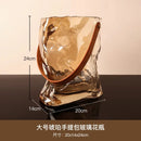 handbag style glass vase for hydroponic home decor