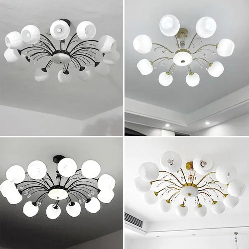 Nordic crystal LED chandelier for modern interior decor - vue 3 sur 17