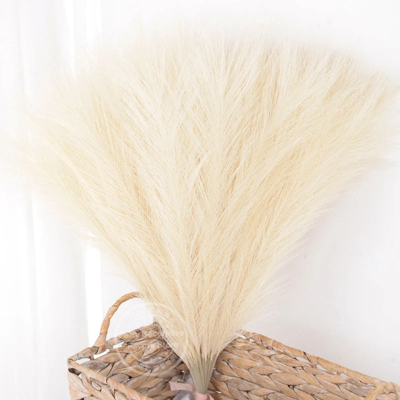 Set of artificial pampas grass bouquets for indoor decoration - vue 9 sur 15