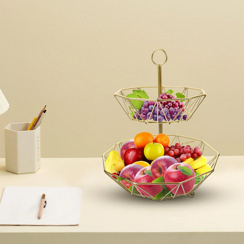Three-tier fruit and snack tray for kitchen - vue 3 sur 8