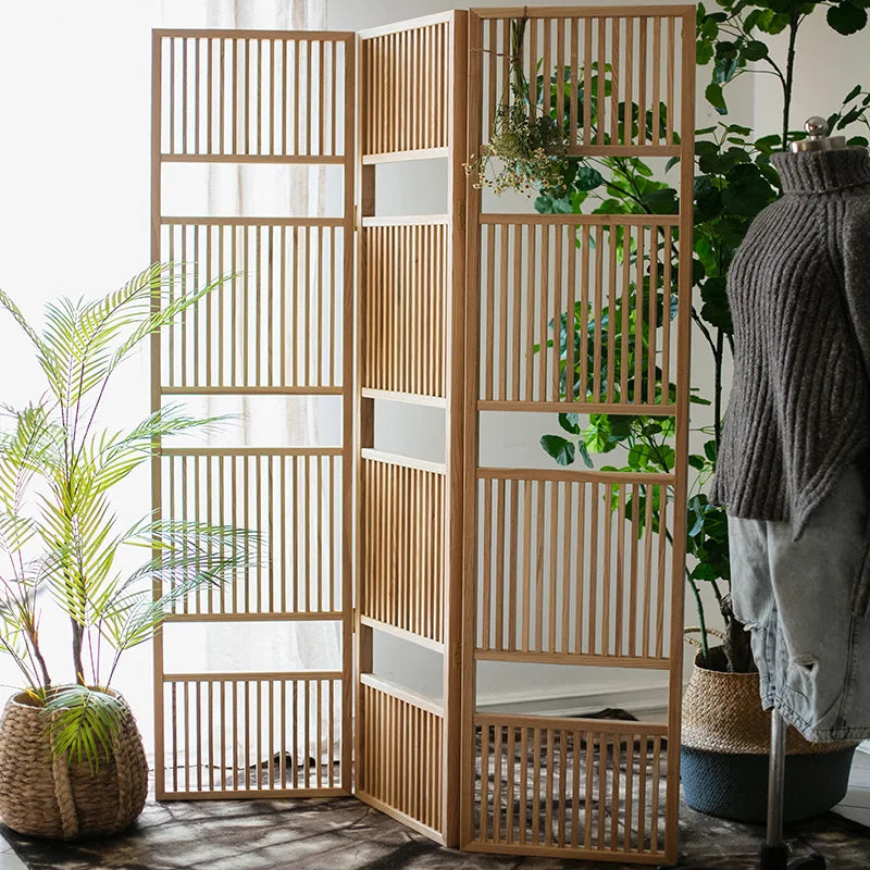 new solid wood screen in old Japanese Zen style