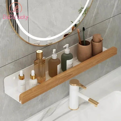 bathroom storage wall shelf - vue 3 sur 14