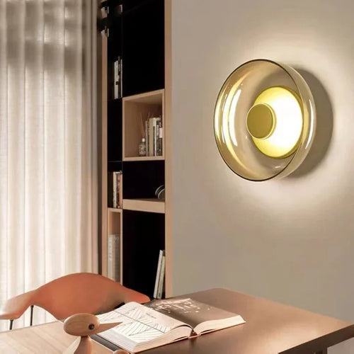 Modern glass LED wall light for Nordic interior decoration - vue 6 sur 8