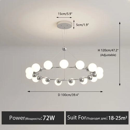 Modern decorative pendant chandelier for the home