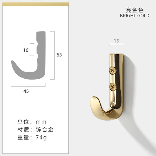 wall hook j for clothes and various accessories