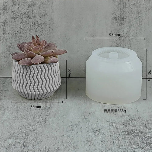 Silicone moulds for Nordic concrete flower pots and home decor - vue 3 sur 9