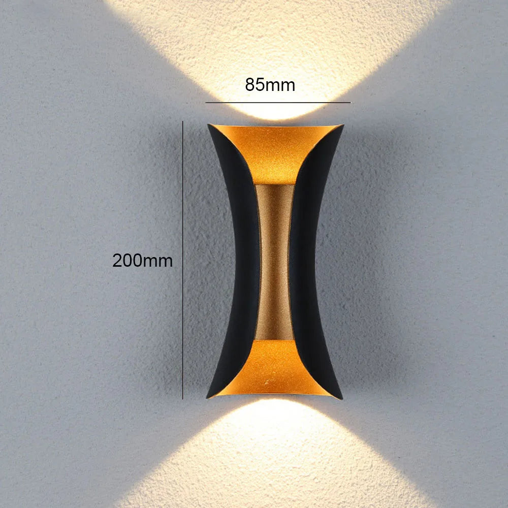 modern waterproof aluminum led wall light for outdoor decoration