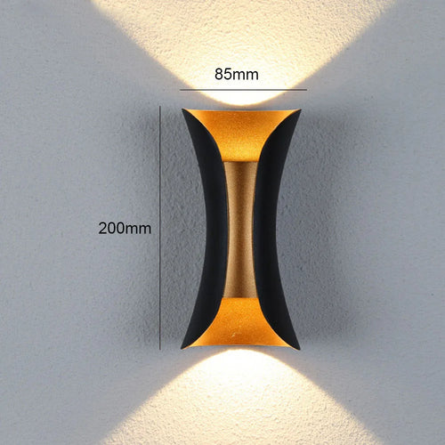 modern waterproof aluminum led wall light for outdoor decoration