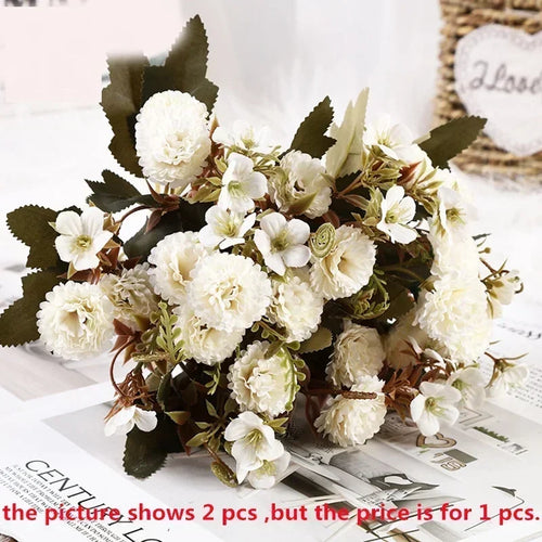 Artificial silk lilac bouquet for floral decor - vue 12 sur 12