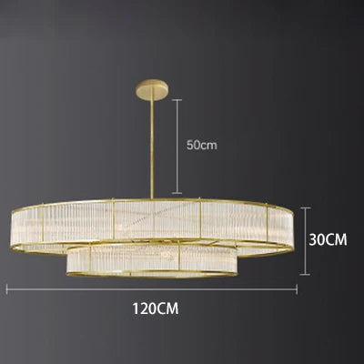 Modern gold crystal chandeliers for indoor lighting - vue 13 sur 14